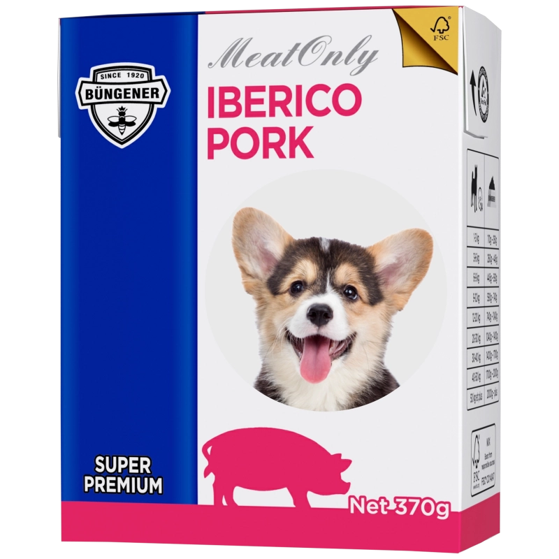 Cibo umido per cani con maiale iberico Cibo umido per cani con maiale iberico